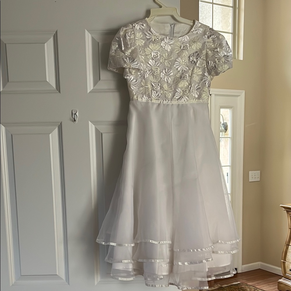 First Communion A-Line Dress with Peter Pan Collar